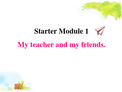 Starter Module 1My teacher and my friends