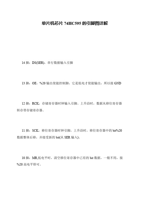 单片机芯片74HC595的引脚图详解