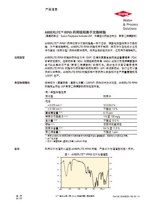 聚苯乙烯磺酸钠离子交换树脂药物辅料