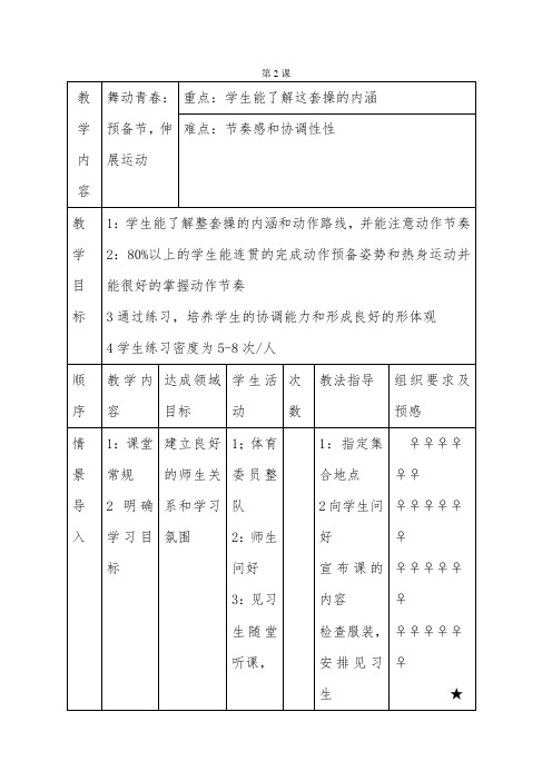 2广播操-教学设计公开课