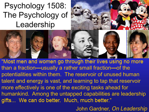 哈佛大学开放课程《领袖心理学》(Psychology of Leadership-Tal Ben Shahar)PPT 1508-01-Intro