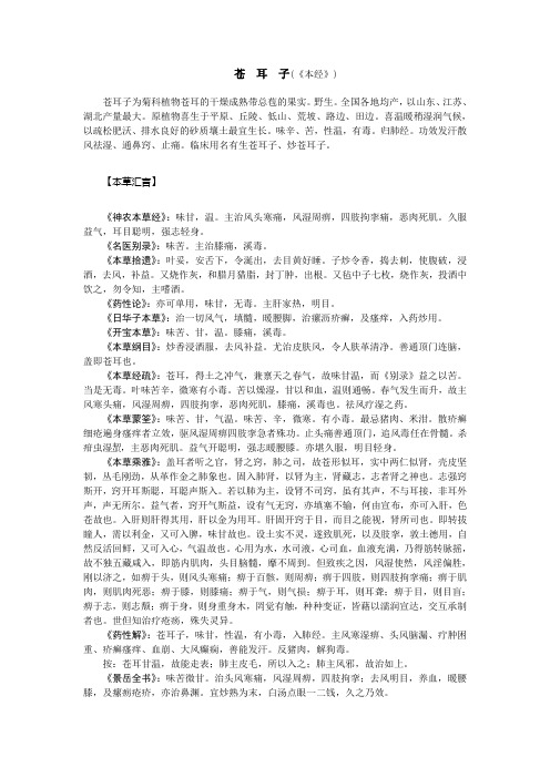 苍耳子