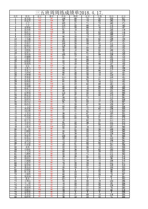 三5周周练