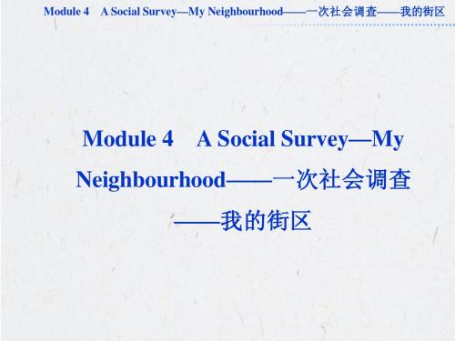 2013届高考英语外研版一轮总复习课件：必修一Module4