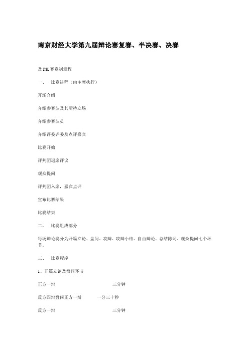 南京财经大学第九届辩论赛复赛