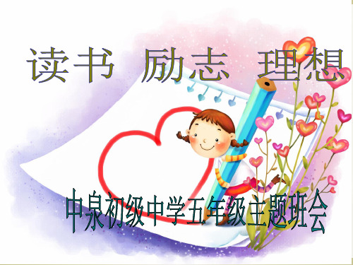 小学生励志主题班PPT课件