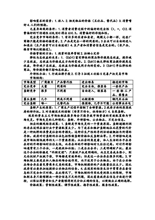 影响需求的因素