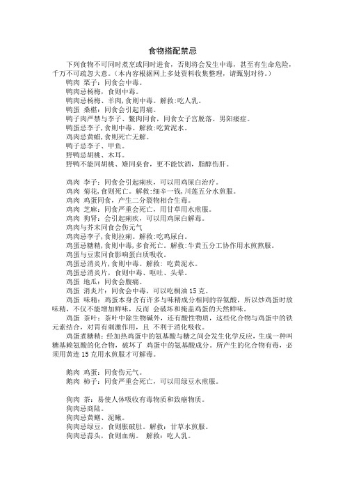 食物禁忌