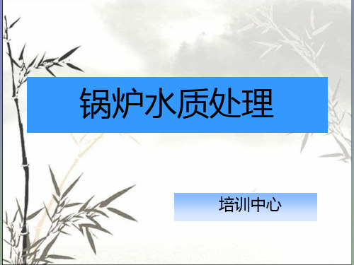 锅炉水处理基础全解-PPT