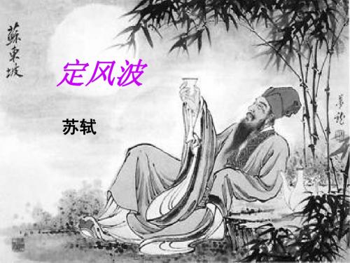 定风波 莫听穿林打叶声 最后用