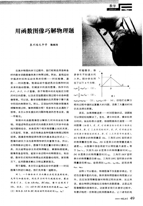 用函数图像巧解物理题