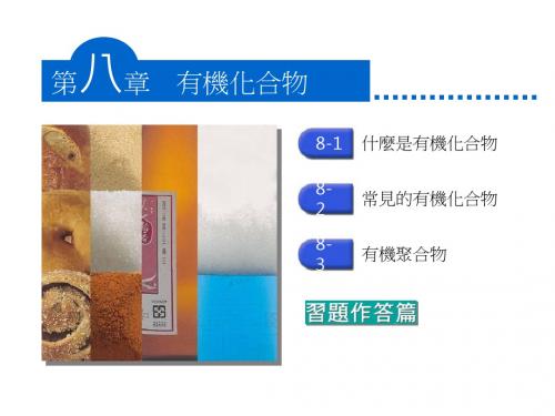 化学：8.1《什么是有机化合物》课件(1)(沪教版九年级下)