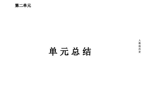 高中历史(人教版)必修二(课件)：第二单元 资本主义世界市场的形成和发展 单元总结