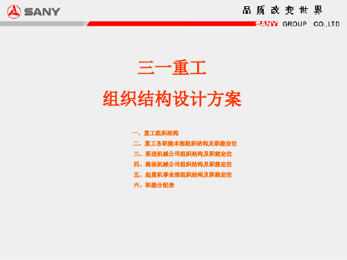 2019年三一重工组织结构设计方案.ppt