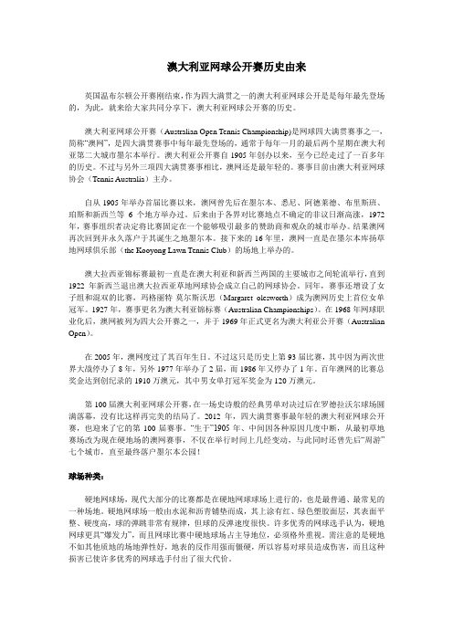 澳大利亚网球公开赛简介