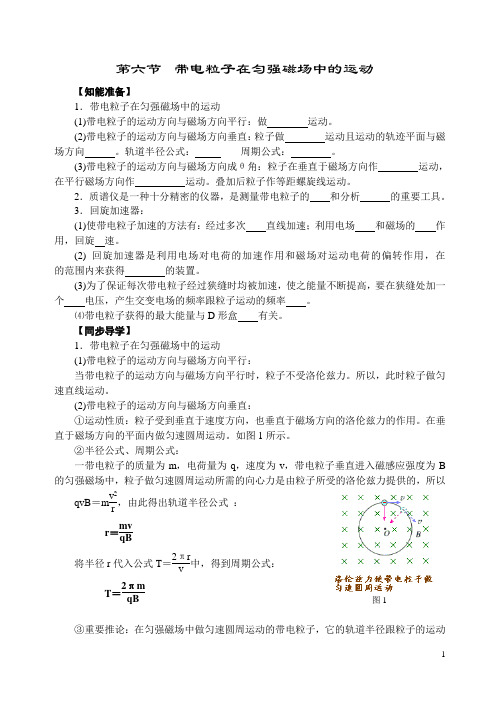 第六节 带电粒子在磁场中的运动