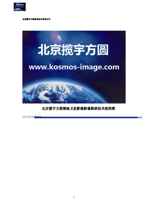 北京揽宇方圆锁眼卫星影像影像数据技术流程图
