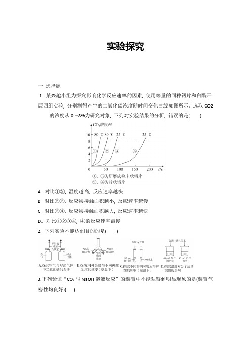 2022年中考化学专题复习练习实验探究题(word版有答案)