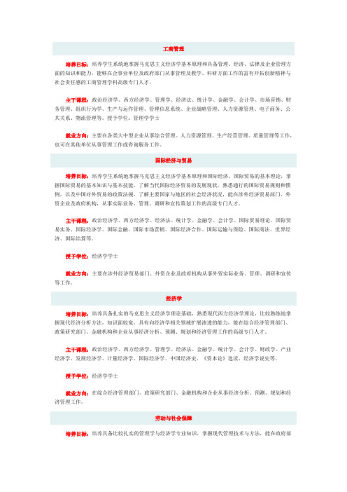 聊大专业