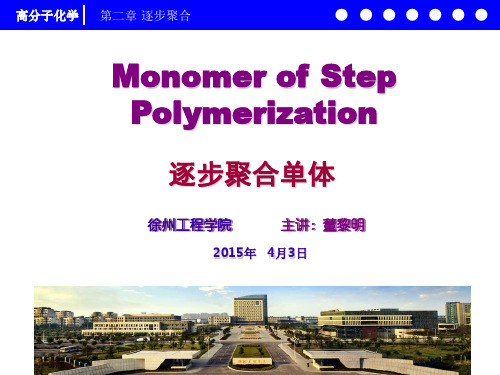 高分子化学22 逐步聚合单体221 课件