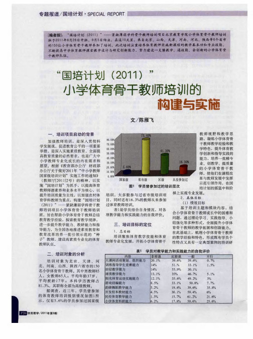 “国培计划(2011)”小学体育骨干教师培训的构建与实施