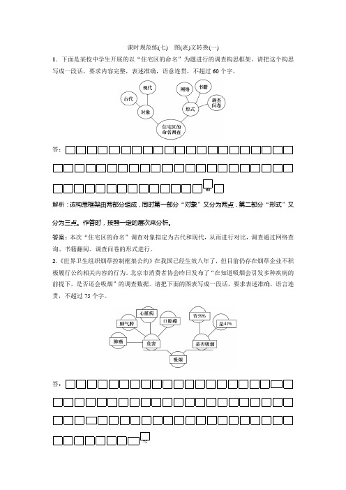 高考语文《图(表)文转换(一)》专题复习