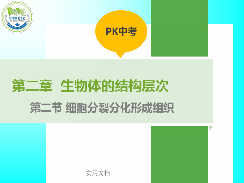 第二节 细胞分裂、分化形成组织