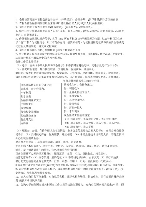 自己整理的农村信用社考试资料.doc