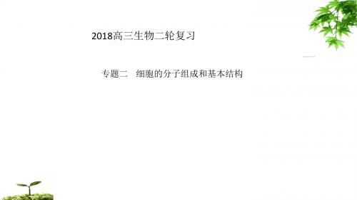 2018年高考生物二轮专题课件：细胞的分子组成和基本结构