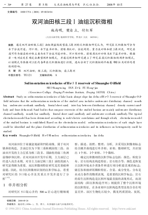 双河油田核三段_油组沉积微相(2)
