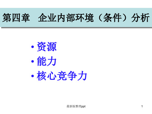 企业战略管理企业内部环境分析ppt课件