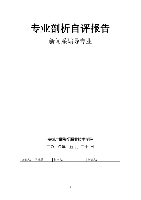 编导专业剖析自评报告-3