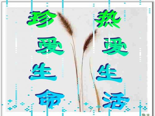 初一政治上学期热爱生活珍爱生命