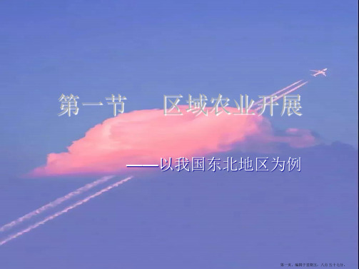 高中地理 4.1区域农业发展课件 新人教版必修3