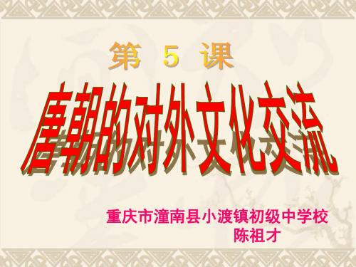 川教版中国历史七年级下册 第六学习主题 第5课   唐朝对外文化交流,46张PPT