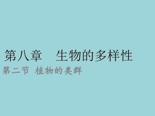 全国生物教师素养大赛一等奖精品课件第二节 植物的类群