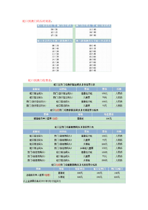 澳门攻略