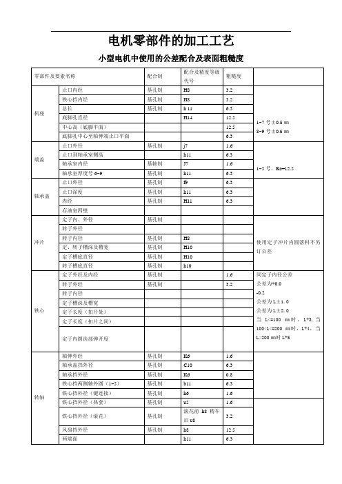 电机零部件的加工工艺教材