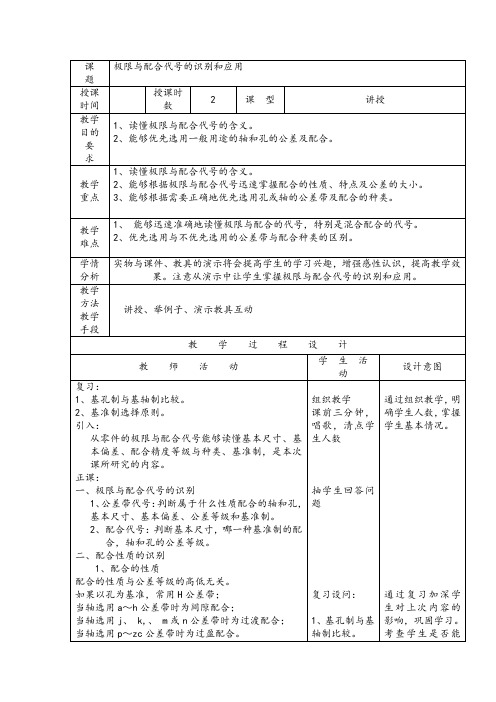 极限与配合代号的识别和应用