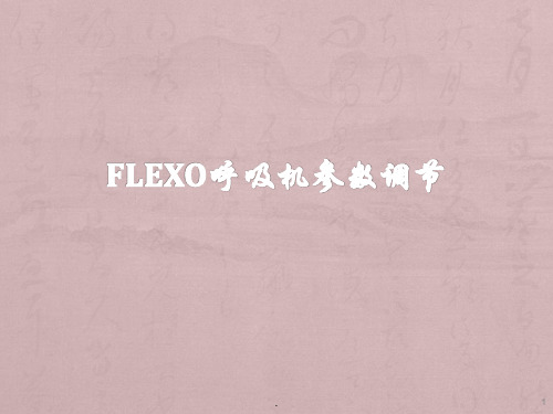 FLEXO无创呼吸机参数调节ppt课件