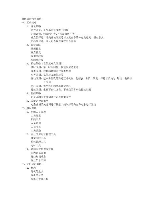 微博运营六大策略