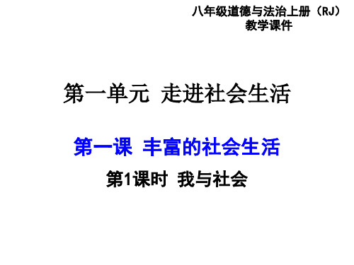 丰富的社会生活ppt优秀课件(2份打包) 人教版