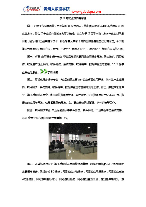 学IT的就业方向有哪些