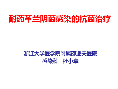 耐药革兰阴性菌感染抗菌治疗——杜小幸