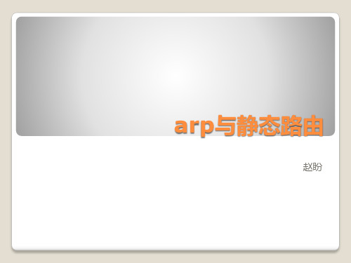 静态路由与arp