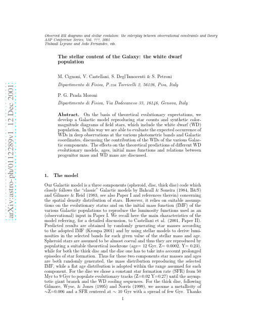 The stellar content of the Galaxy the white dwarf population