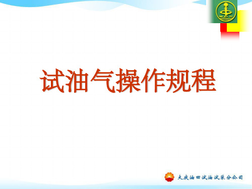 《试油操作规程》PPT课件