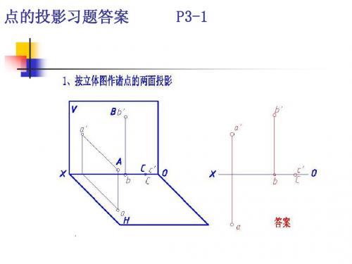 第一章 投影法和点、直线、平面的投影