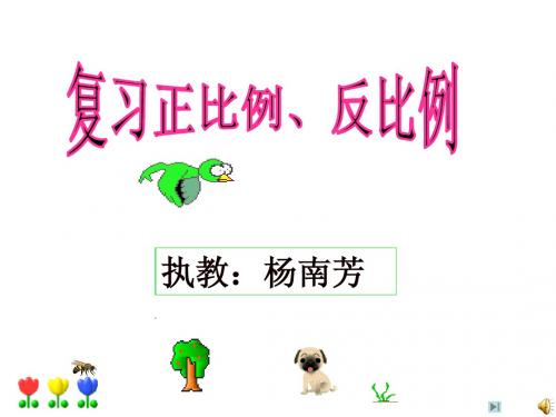 正比例、反比例复习(正式)