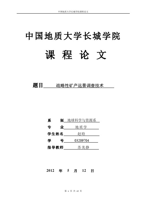 区域地质调查论文